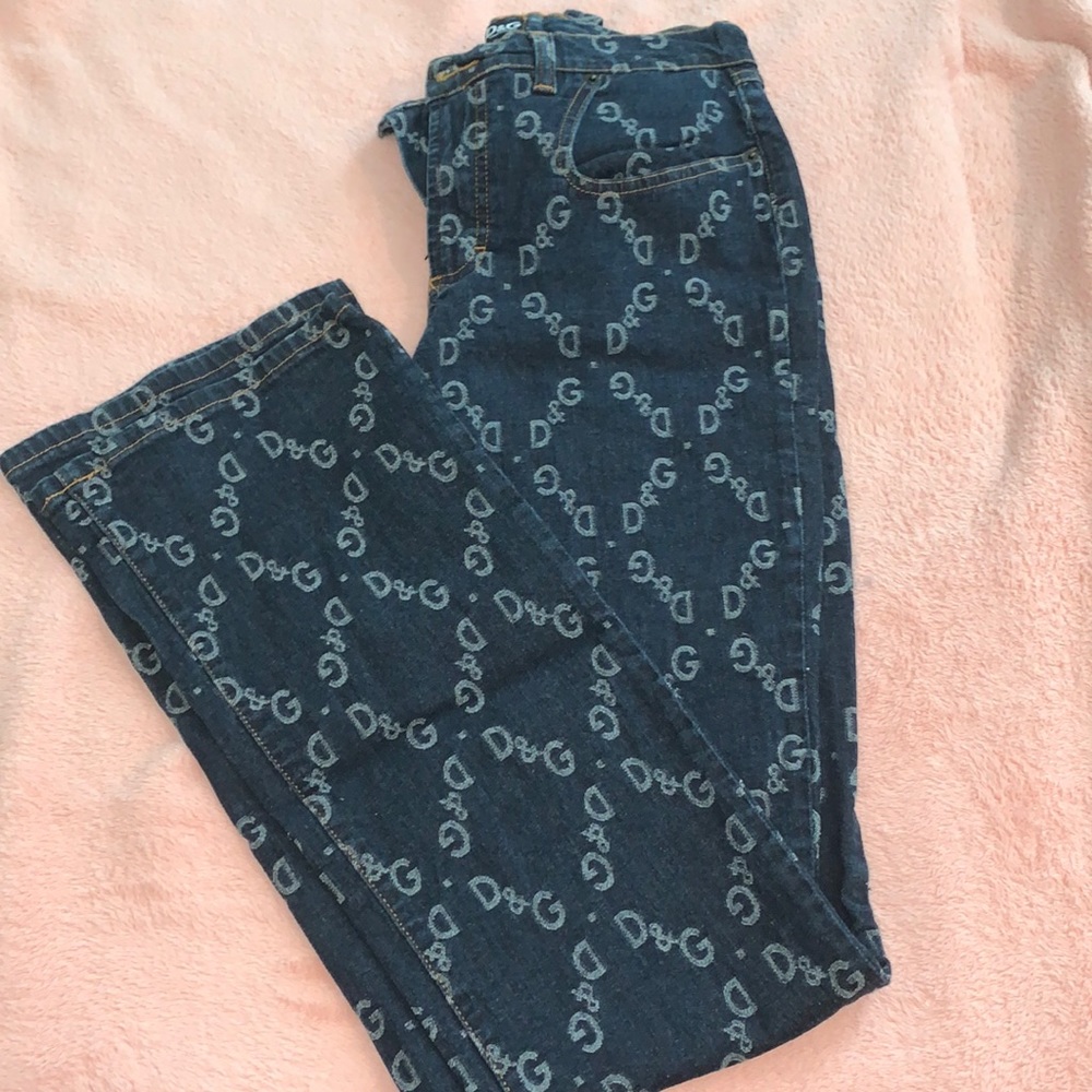 Vintage Dolce and Gabbana dark wide leg jeans